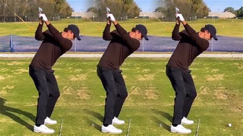 Slow motion iron swing - Tiger Woods Golf Swing in slow motion from face on with iron swings in full speed and slow motion looking at Tiger Woods downswing sequence.Like and Follow f...